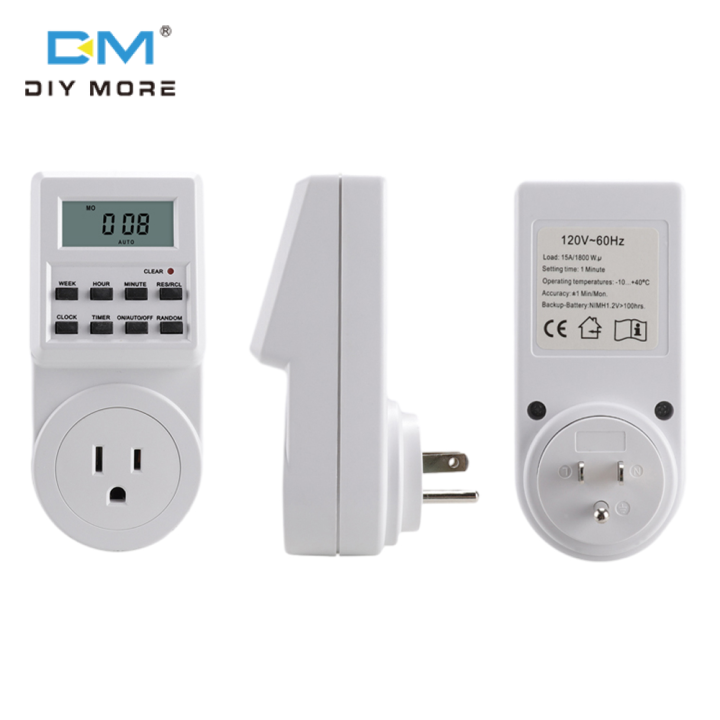 diymore Outlet Timer 24 Hours Programmable and Plug in Timer for ...