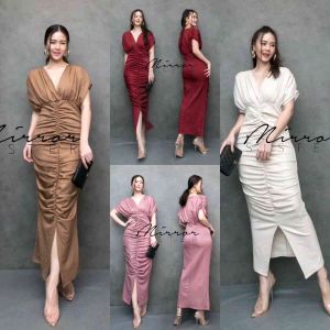 ชุดขาย LX Femme LuxuRy oN Glitter Maxi Dress เนื้อผ้าที่ดีที่สุด สวยย่น เดรสผ้าวิ้งๆ เนื้อผ้ายืดหยุ่น เดรสหุ่นเพรียว เนื้อผ้าซื้อขายเดินป่า เดรสคอวี แขนในตัว ทรงค้าวคาว ลดราคาหลังอายุ สวยเลอค่า **งดรับลค.ดราม่า