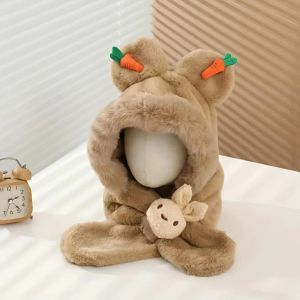 Mũ Len Tai Thỏ Cà Rốt Siêu Dễ Thương Cho Bé 1–5 Tuổi – Trùm Đầu Giữ Ấm Cổ Lông Mềm Mịn Co Giãn