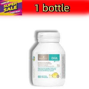 【Buy 3 Get 1 Free】Bioisland Kids Plant-Based Algae DHA Supplement (60pcs) Pure Algae Nutrient Formula All-Round Growth Nourishment For Kids