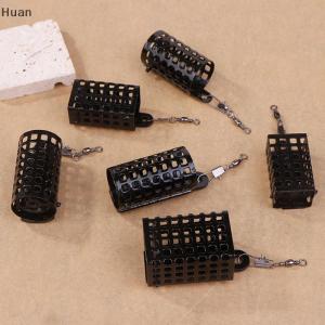 【Special price】Huan 5PCS Fishing Tackle Feeder Cage Iron Lure Fishing Feeders Round Square Feeder Basket Cage Fishings Lure Cage