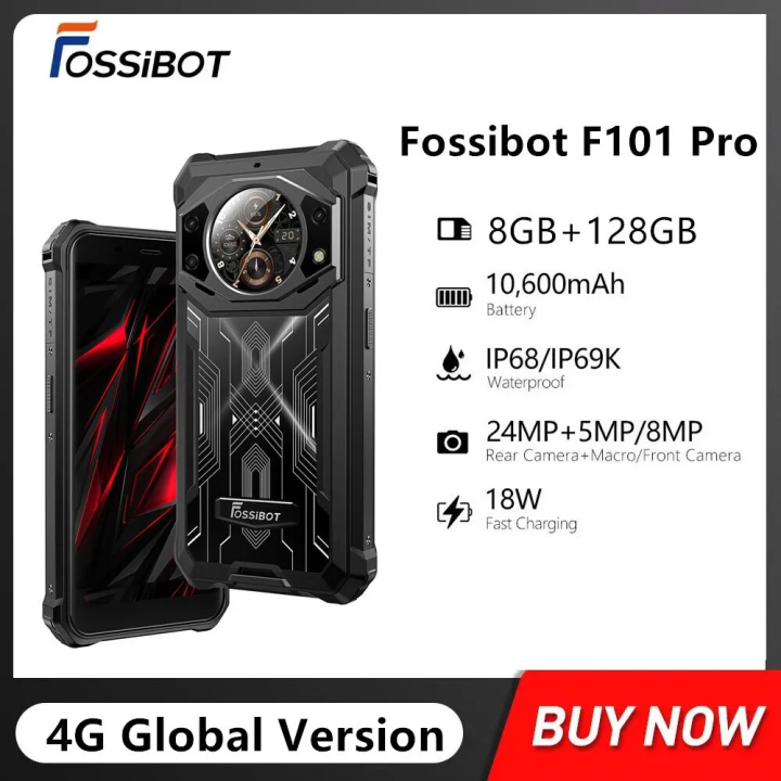 FOSSiBOT Smartphone Rugged F102, Luce da Campeggio da 495 lumen, 20GB+256GB, Fotocamera 108MP(Visione Notturna 20MP), Batteria 16500mAh, Cellulare Antiurto IP68, Android 13, 6.58'' HD+, NFC Rosso
