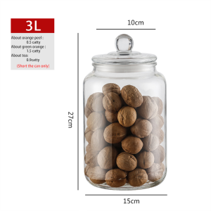 Airtight Glass Jar Transparent Bottle Sealed Cans COOKIE BISCOTTI Food Storage 2-8 L