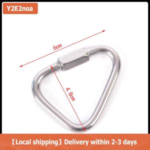 【Local shipping】 Triangle Carabiner Stainless Steel Keychain Snap Clip Hook Buckle Screw Lock