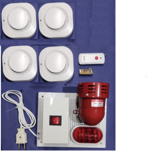 Hệ Thống Báo Cháy Tự Động FSA12 Không Cần Đấu Nối Báo Khói Còi Hú Đèn Báo Động Bảo Vệ An Toàn Gia Đình