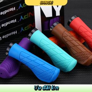 SHNGki 1 cặp xe đạp Grips chống sốc Xe Đạp Handlebar bìa chống trượt có thể khóa Grips Ergonomic đi xe đạp cao su xử lý Grips