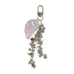 Fashionable Acrylic Alloy Keychain Charm With Angel Wing Star Details Ideal For Bags Keys Or Phone Decorations