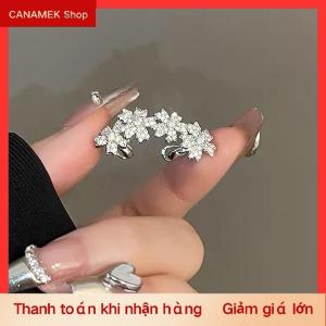 CS 1pcs hợp thời trang đơn giản zircon Hoa tai Clip bông tai mà không cho phụ nữ lấp lánh Tai Cuff Clip tiệc cưới trang sức quà tặng