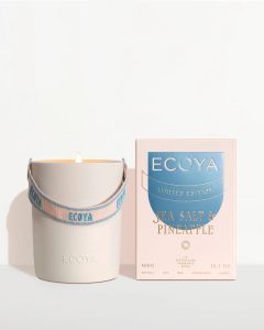 ECOYA High Summer Sea Salt & Pineapple Ceramic Candle 400g