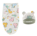 👶🍼[STOCK in M'sia] 👶🍼 2pcs/set Newborn Baby Cotton Swaddle with Hat Kain Bedung Bayi Kain Balut Bayi & Topi Bayi. 