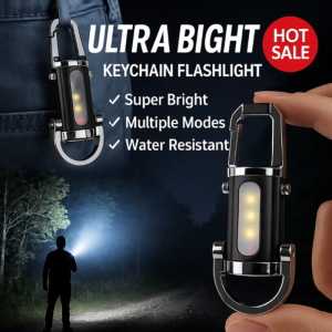 【Outdoors】Waist Hanging Keychain Flashlight Multifunctional Emergency Rechargeable Anti-Keychain Waterproof Super Large Floodlight钥匙扣手电筒