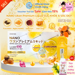 [NSF1111 Giảm 111K] Tinh Chất Nghệ Nano Curcumin Eikenbi Trắng Da Ukon Premium Liquid - Hộp 15 Ống Chính Hãng Nhật Bản