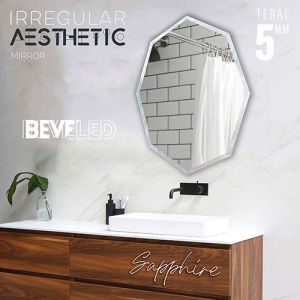 Irregular Mirror SAPPHIRE Oval Aesthetic Kaca Cermin hotel Oval 50x70