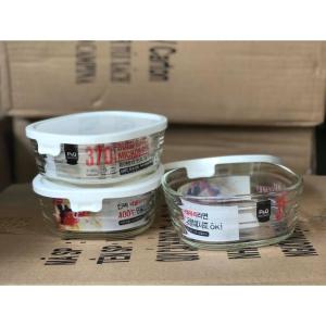 Bộ 2 hộp thủy tinh đựng thực phẩm vuông 370ml locknlock 13x13x52cm chịu nhiệt cao của lò nướng