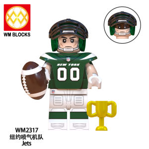 American Football Minifigures Toys Rugby 49Ers Cowboys Team Eagles Team Ravens Team Seahawks Team Minifigures Building Blocks Toy Kids Birthday Gift For Lego