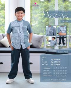 Rauna Sarimbit Mazaya Denim Terbaru/ Couple Keluarga Gamis dan Koko