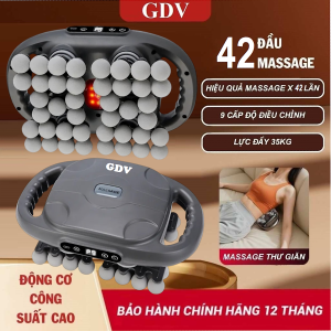 [Tặng sạc cáp] Máy Massage Toàn Thân Cầm Tay  Máy Mát Xa Đấm Lưng Chân Tay Vai Cổ 42 Đầu GDV N08 - Hàng Chính Hãng