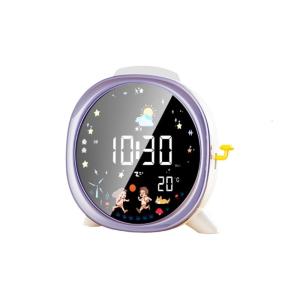 Display Alarm Clock Night Light LED Time Display PVC Lens Durable ABS Home Bedroom Decoration