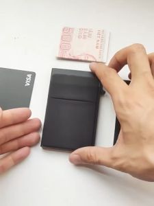 New Rfid Credit Card Holder Thin Slim Mini Minimalist Wallets Luxury Metal Bank ID Cardholer Case Wallet for Men
