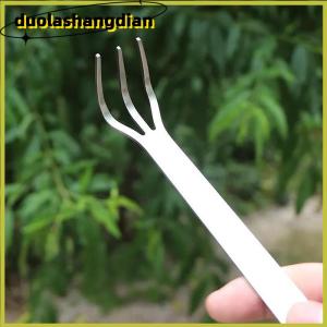 [Duola] คราดสเตนเลสสำหรับปลูกพืชกระถางดิน3ง่ามกันสนิมแบบมือถือเครื่องมือทำสวนบ้าน1ชิ้น