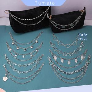 Tumato Nhiều Lớp Kim Loại Dây Đeo Chuỗi DIY Cá Tính Bướm Trái Tim Sao Mặt Dây Chuyền Vai Túi Chuỗi Dây Đeo