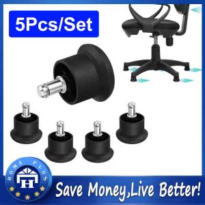 【Local delivery】 5pcs Office Replacement Black Felt Pad Glides For Carpet Self Adhesive Chair Wheels Stopper Swivel Caster Home 2 Inch High Stool Chair-Wheel-Stopper