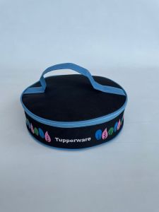 Tas bekal CWL Daun Tupperware zipper bunga es // Tas bekal bulat diameter 24 cm