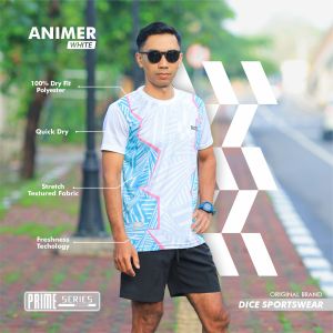 DiCE PRIME SERIES Size 3XL XXXL Jersey Kaos Baju Olahraga Dryfit Polyester Premium Anti UV Running