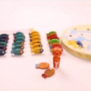 Moulty Magnetic Fishing Game Toddler Wooden Toys Preschool Alphabet Fish Board Games for 2 3 4 Year Old Girls Boys Kids Birthday Learning Education Math Toys with Magnet Poles