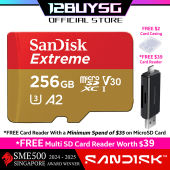 Sandisk Extreme MicroSD Card 100MB/s 32GB 170MB/s 64GB 190MB/s 128GB 256GB 512GB 1TB 2TB QXAF QXAH QXAA QXAV 12BUY OFFICIAL STORE