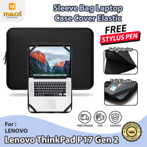 Lenovo ThinkPad P17 Gen 2 Tas Skin Pelindung Laptop Premium Sleeve Elastis Case Cover Soft Material Model Smooth Zipper Resleting Pouch Bag Clutch