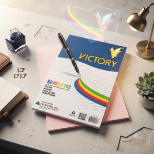 Rainbow Writing Pad Victory | 60.5 GSM | 80 Leaves | 1pad | Ideal for Seatwork Dictation & Daily Exercises