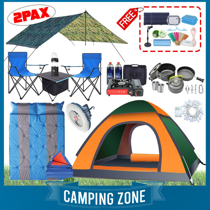 23PX Khemah Camping Package Camping Equipment Set camping Chair Table