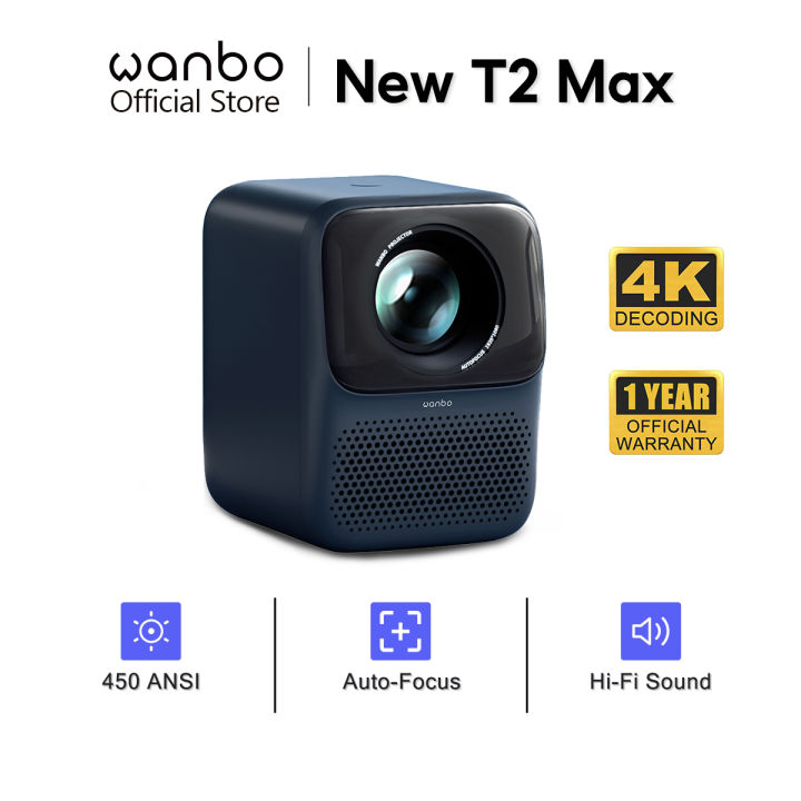 Wanbo New T2 Max Projector Full HD 4K Decode LED Portable Projector