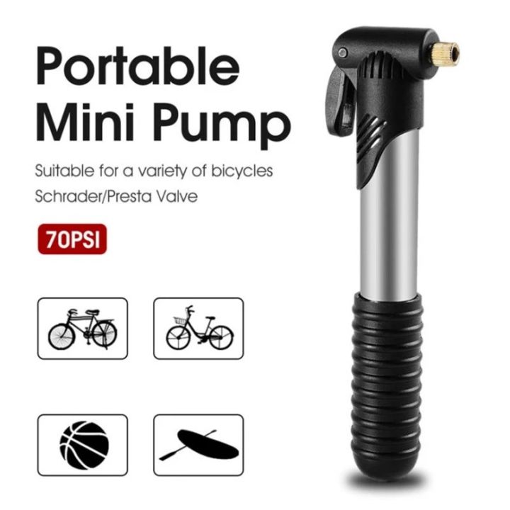 Bike Pump Portable Aluminium Pump Inflator Air Shock MINI bicycle Inflator Lazada PH