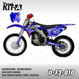 Decal stiker motor VIAR 250 fullbody MOTIF RACING BIRU PUTIH D-F2-010 (D-F2-003) F2-007