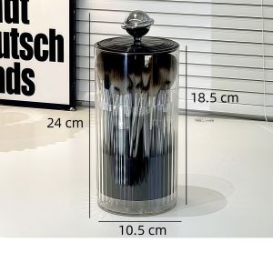 Makeup Brush Holder Makeup Organizer 4 Grid Large Capacity Auto Lifting / Press-Lift / Pneumatic Auto-Lift Brush Organizer