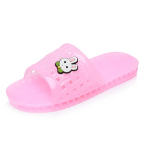 [Free Shipping] Transparent Crystal Slippers For Women Summer Indoor Flat-Soled Non-Slip Soft-Bottom Comfortable Jelly Shoes Home Slippers