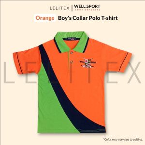 [Lelitex] Boys Polo Collar T-shirt with Embroidery and Colourful Pattern