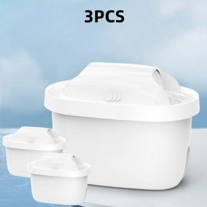 (HD1)Water filter pitcher replacement cartridge - 3pcs 3rd gen scale & chlorine removal filter