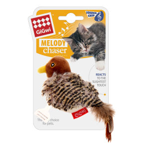 [GiGwi] Melody Chaser with  Motion Activated Sound Chip - Cat Toy | Plays Lifelike Sounds (Bee/Cricket/Bird) | Stimulate Your Cat’s Hunting Instinct