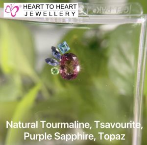 Natural Gemstone Tourmaline Tsavourite Purple Sapphire Topaz (Gembox8005)
