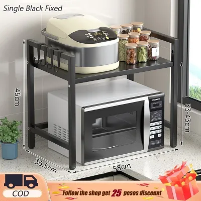 Expandable 2/3 Layer Microwave Oven Rack Kitchen Shelf Storage Organizer Stainless Steel Kitchen Rack For Oven Kitchen Shelving Storage Rack