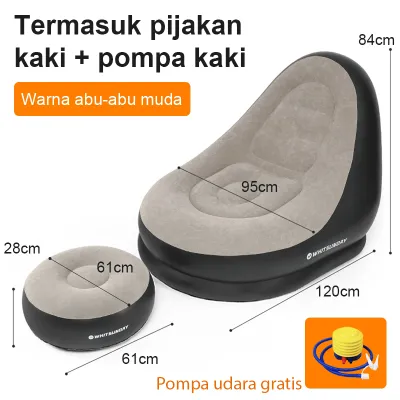 NLS [PROMO] sofa angin santai free pompa kursi santai dengan sandaran kaki