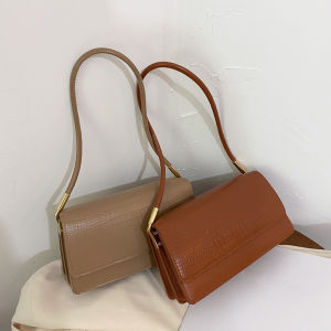 Túi Đeo Vai Màu Trơn Bằng Da PU Sáng Chế Thời Trang Hàn Quốc Cho Nữ Túi Đeo Nách Ví Nữ Nhỏ Có Nắp Thường Ngày Túi Xách Túi