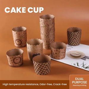 50Pcs Cake Paper Cups Tulip Muffin Wrapping Paper Cups Party Wedding Baking CakeGreaseproofPaperCups