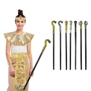 23.62inches Snake Cobras Cane Pharaoh Scepter Pimp Wizard Staff Halloween Cosplay Costume Accessories for Women Men