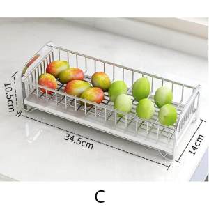 1/2 ชั้นสแตนเลสชามคว่ำจานราวตากผ้าอ่างล้างจานครัวตู้กับข้าวออแกไนเซอร์ตู้ลิ้นชักการจัดเก็บบนโต๊ะอาหารท่อระบายน้ำ