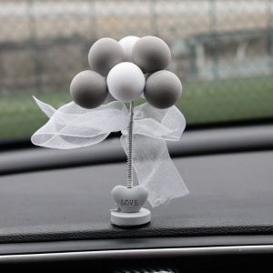 Spring Shake Head Balloon Car Ornaments Automatic Center Console Dashboard Shake Head Balloon DIY Ornaments Car Interior Decoration Supplies