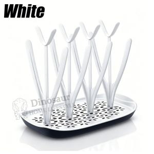 🇸🇬 ReadyStock - Vertical Baby Bottle Drying Rack Space Saving Countertop Dryer Organizer with Drain Tray Storage for Milk Bottles Pacifiers & Breast Pump Feeding Accessories